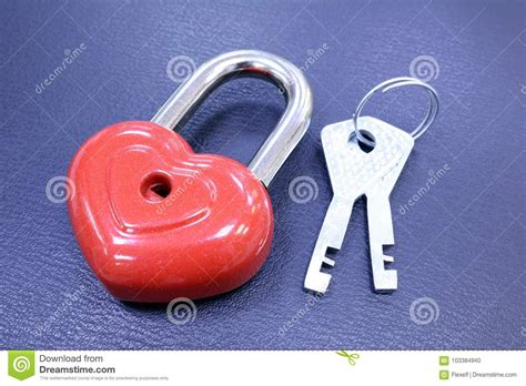 Red Padlock Metal Red Heart Stock Photo Image Of Valentine