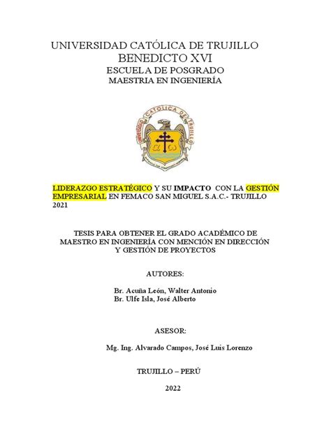 Tesis Marcos Jose Al 230322 Rev Lg Pdf Liderazgo Business