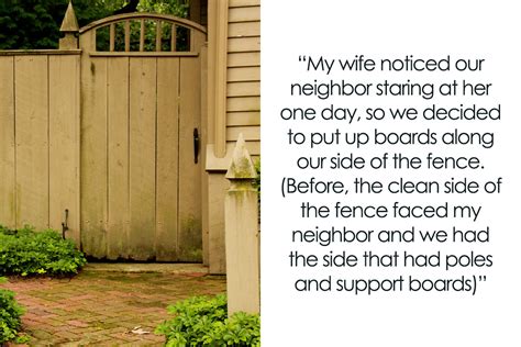 A Neighbor Keeps Drilling Holes Into A Shared Fence So He Can Stare At