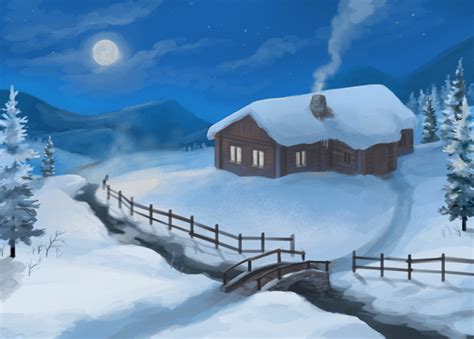 Snowy Cottage By Jjnaas On Deviantart