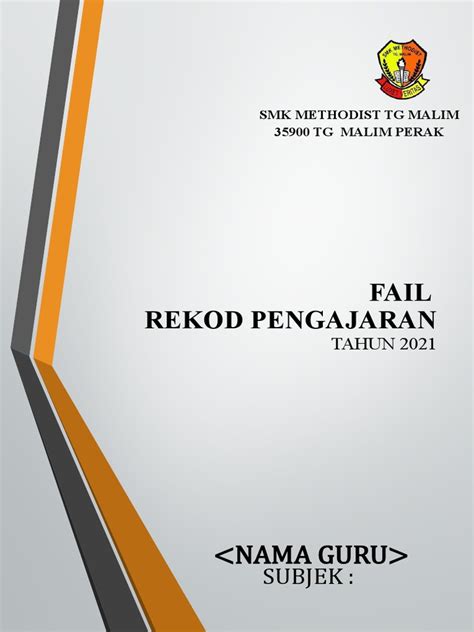 Muka Depan Dan Pembahagi Fail Rekod Guru Pdf