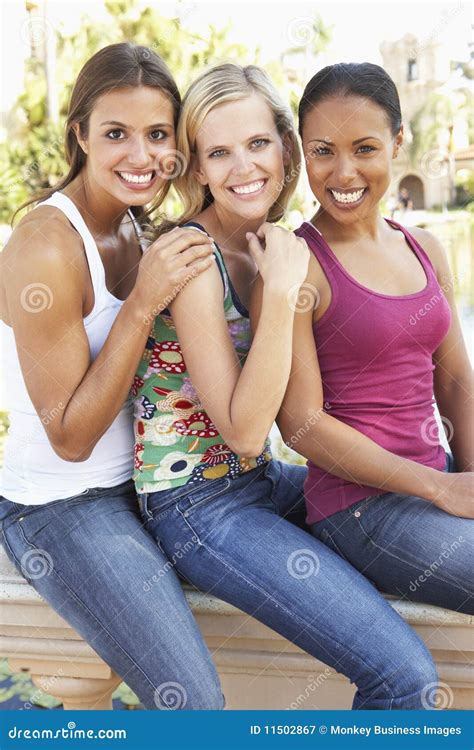 Three Female Artists Smiling At Camera And Ready To Paint Still Life