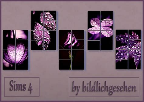 Akisima Sims Blog Purple Paintings • Sims 4 Downloads