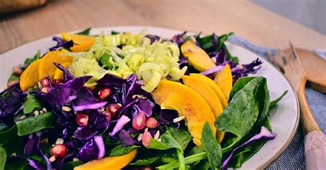 Persimmon Spinach Salad With Leek Dressing Recipe Yummly Recipe In