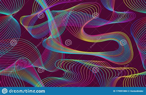 Urban Seamless Pattern Of Iridescent Chaotic Lines Stock Vector