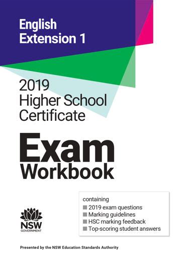 Nesa Shop 2019 Hsc Exam Workbook English Extension 1