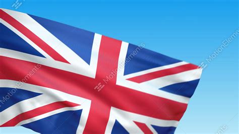 Seamless Loop Waving Great Britain Flag Stock Animation 458510