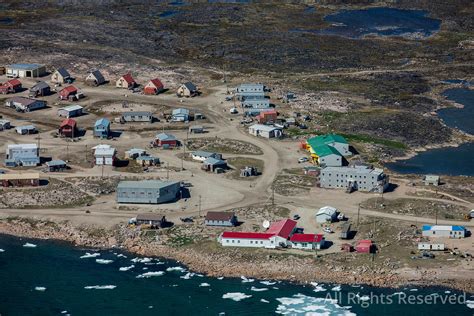 Overflightstock™ Arctic Village Of Chesterfield Inlet Nunavut Canada