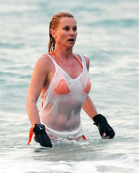 Nicollette Sheridan Showing Her Wet Bikini Body While Training On The Beach In S Porn Pictures