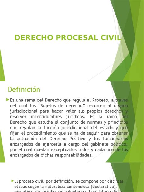 Derecho Procesal Civil Pdf Procedimiento Civil Ley Procesal