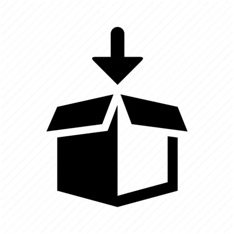 Arrow Box Down In Package Icon