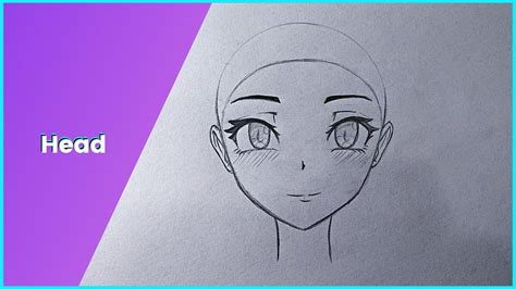 how to draw a head anime girl step by step tutorial animes youtube