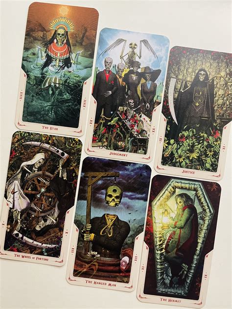Santa Muerte Tarot 78 Cards Deck Book Of The Dead Tarot Deck Etsy