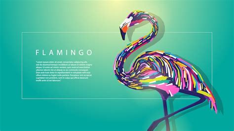 Premium Vector Creative Flamingo Banner Nature Concept