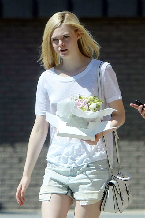 Elle Fanning Braless With Panty Peek Out And About In Beverly Hills Hot