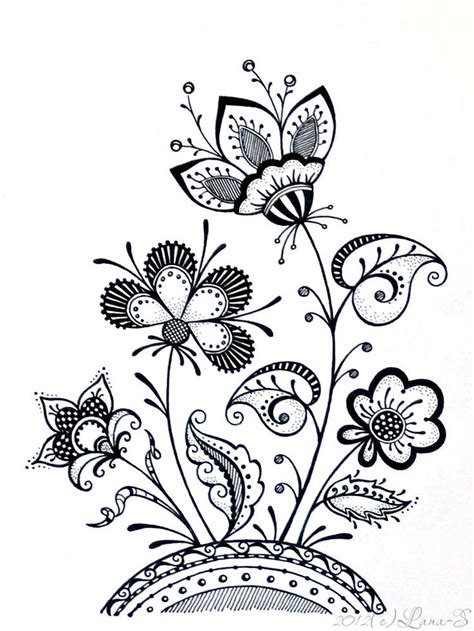 То что я люблю Flower Doodles Flower Drawing Zentangle Drawings