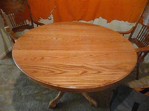 Handmade Solid Oak Round Table By Masterss Touch Woodshop