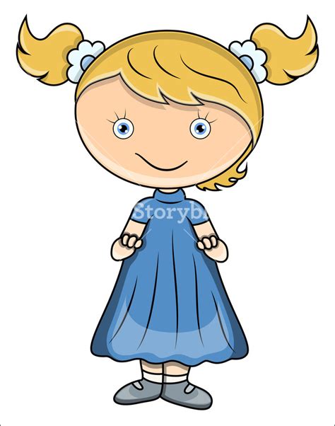 Cute Little Baby Girl Vector Cartoon Illustration Royalty Free Stock
