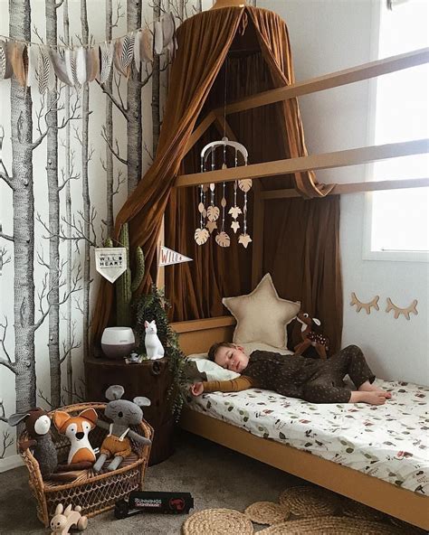 A Forest Themed Nurserykids Room Kids Room Boy Room Regarding The