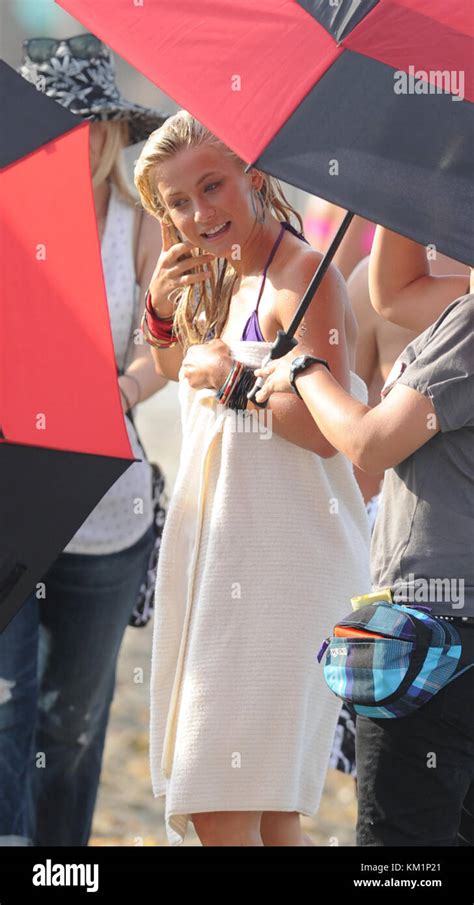 Hollywood Fl May 23 Julianne Hough Wearing A Smoking Hot Purple Bikini And Diego Boneta