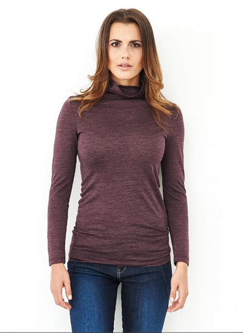 Women's Turtleneck shirt Organic Wool Silk - Little Spruce Organics