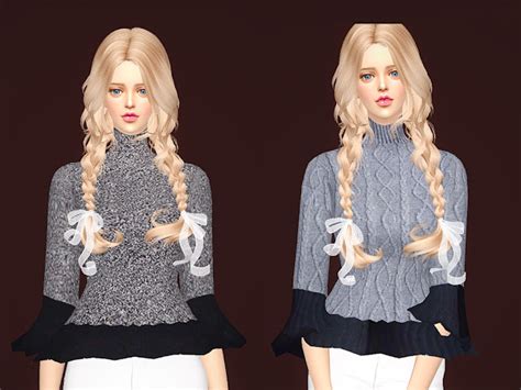 Sims 4 Ccs The Best Female Top By Meeyou World
