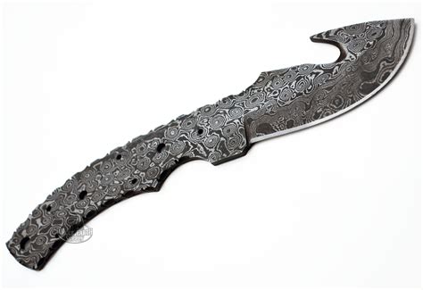 Knife Blank Large Damascus High Carbon