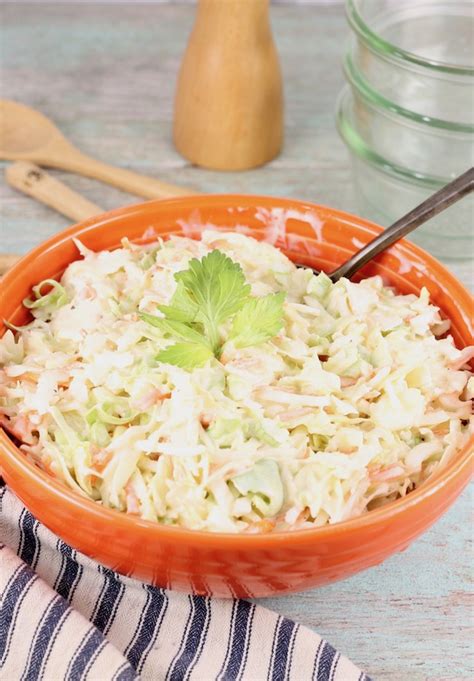 Creamy Coleslaw Easy Recipe ~ Miss In The Kitchen