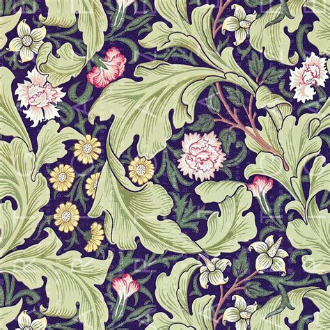 William Morris Floral Wallpaper Printable Art Colorful Etsy Uk