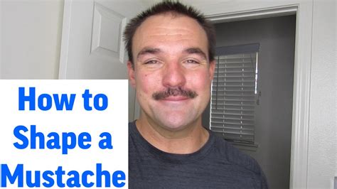 How To Shape A Mustache Youtube