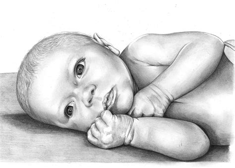 Pencil Sketches Of Baby Babe Pencildrawing