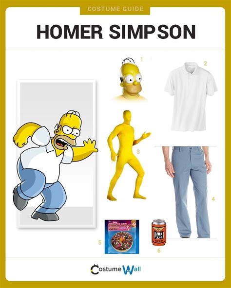 Grab A Donut And Dress In A Costume Like Homer Simpson The Overweight