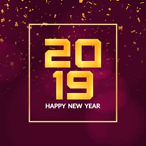 Abstract Happy New Year 2019 Background Design 272283 Vector Art At