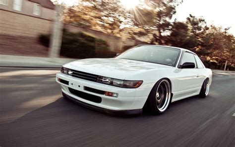 Car Nissan Silvia S13 Road Stance Tuning Lowered Trees Jdm S13