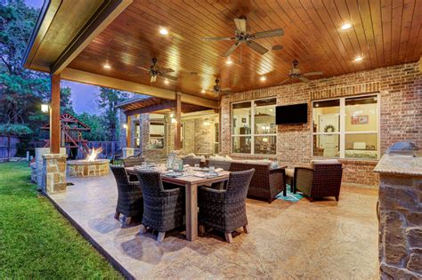 Outdoor Living Space In The Woodlands Outdoor Remodel Patio Remodel