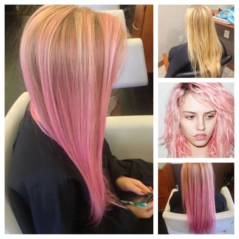 Inspiration Before And The Final Product Pravana Pastel Pink Pastel