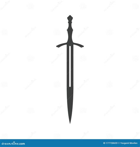 Claymore Sword Logo Template Cartoon Vector 216185857