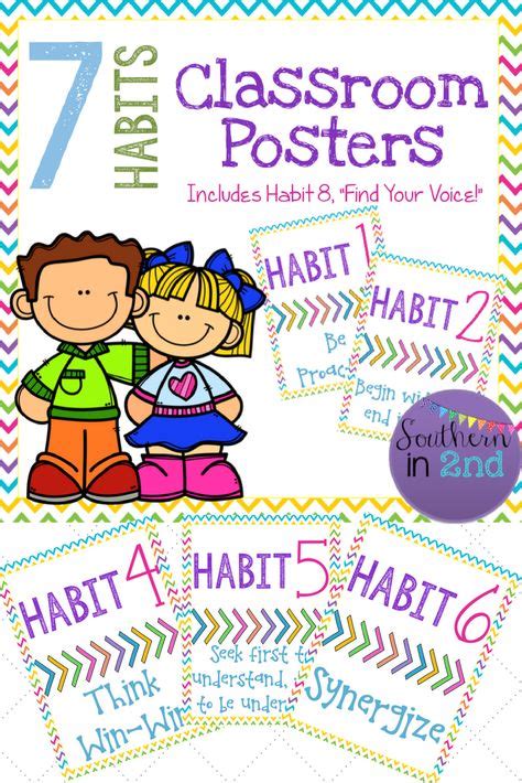 Get These 7 Habits Of Happy Kids Posters For Your Leader In Me