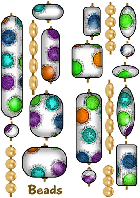 Artbyjean Paper Crafts Bead Clip Art Set A22