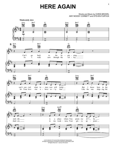 Elevation Worship Here Again Sheet Music Notes And Chords Sheet Music
