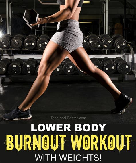 Lower Body Burnout Workout With Weights Tone And Tighten