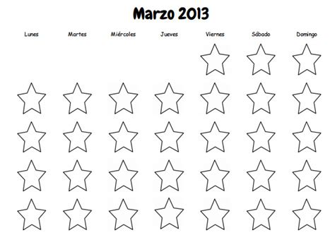 Recursos Para El Aula De Lengua Plantilla De Calendario Marzo 2013