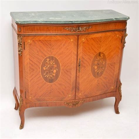 Antique French Inlaid Marble Top Cabinet Antique French Furniture