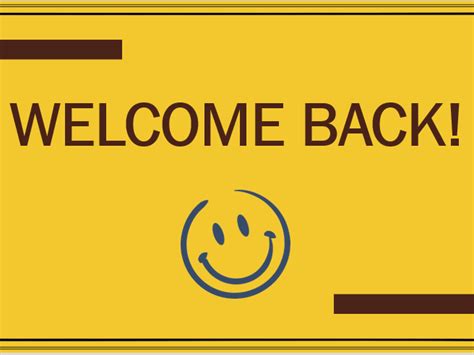 Welcome Back Assembly Teaching Resources