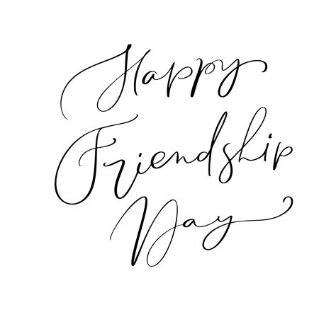 Vector Text Happy Friendship Day Illustration Of Lettering About