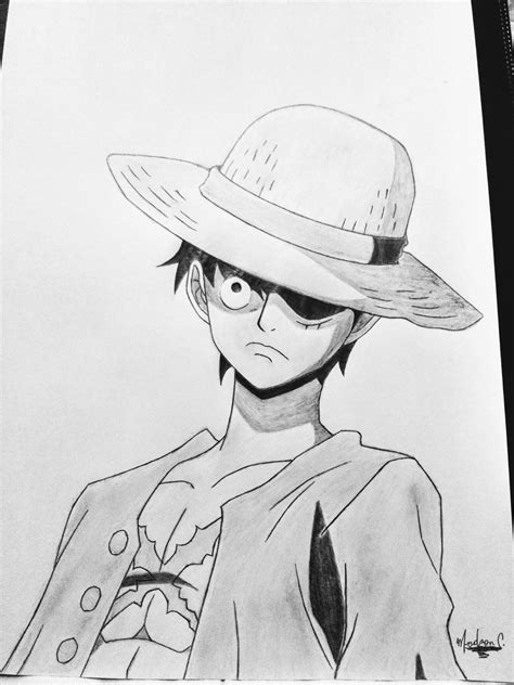 Luffy One Piece Drawing Anime Magnet