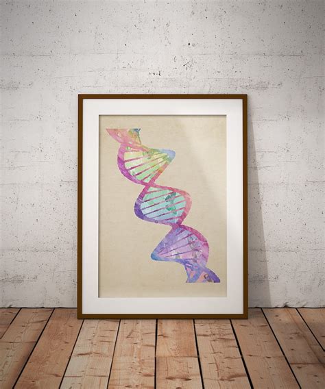 Dna Tree Science Print Dna Art Biology Art Print Medical Etsy