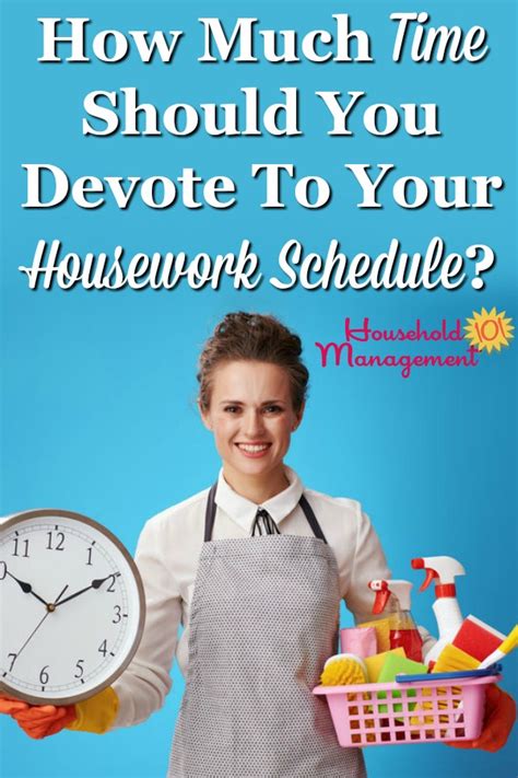 Housework Schedule How Much Time Should I Devote To It