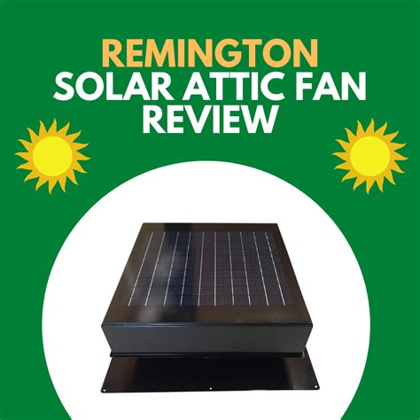 Remington Solar 20 Watt Solar Attic Fan Review My Easy Solar Plans