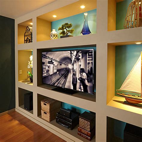 Do you have a large piece of artwork, entertainment system or fireplace in your living room? DIY Entertainment centers Ideas 6223 - DECORATHING